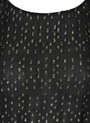 Viskose bluse med sølv detaljer, Black, Packshot image number 2