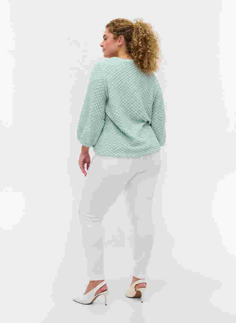 Super slim Amy jeans med høj talje, Bright White, Model image number 2