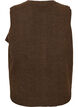 Strikket vest med dekorative knapper, Brun, Packshot image number 1