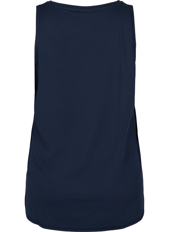 Tr&aelig;ningstop med v-udsk&aelig;ring, Bl&aring;, Packshot image number 1