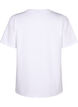 T-shirt i økologisk bomuld med broderidetaljer, Bright White, Packshot image number 1