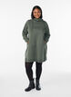 Kort sweatkjole med h&oslash;j krave og lommer, Gr&oslash;n, Model image number 1