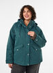 Vatteret parka med aftagelig h&aelig;tte, Gr&oslash;n, Model image number 0