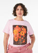 T-shirt i bomuld med print foran, Lyser&oslash;d, Model image number 0