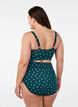 Bikini bh med prikker og fl&aelig;sedetaljer, Gr&oslash;n, Model image number 2
