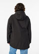 Kort softshell jakke med aftagelig h&aelig;tte, Sort, Model image number 2