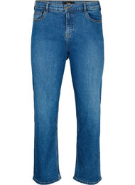Højtaljede Gemma jeans med regular fit, Blue denim