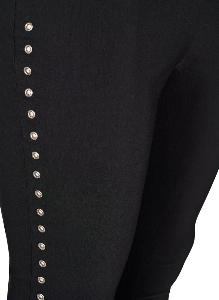 Leggings med eyelets, Black, Packshot image number 3