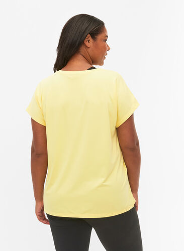 Kortærmet trænings t-shirt, Lemon Meringue, Model image number 1