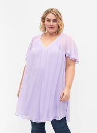 Løs kjole med korte ærmer, Purple Heather, Model