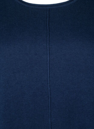Strikbluse i bomulds-viskosemix, Dress Blues, Packshot image number 2