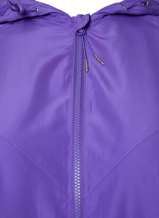 Kort jakke med hætte og justerbar bund, Purple Opulence, Packshot image number 2
