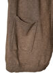 Lang strikcardigan i viskosemix, Brun, Packshot image number 2