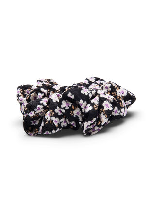 Scrunchie, White/Purple AOP, Packshot image number 1