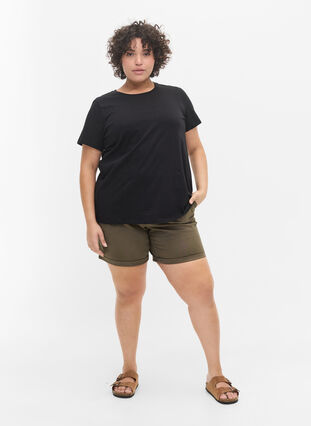 2-pak kortærmet t-shirt i bomuld, Black, Model image number 2