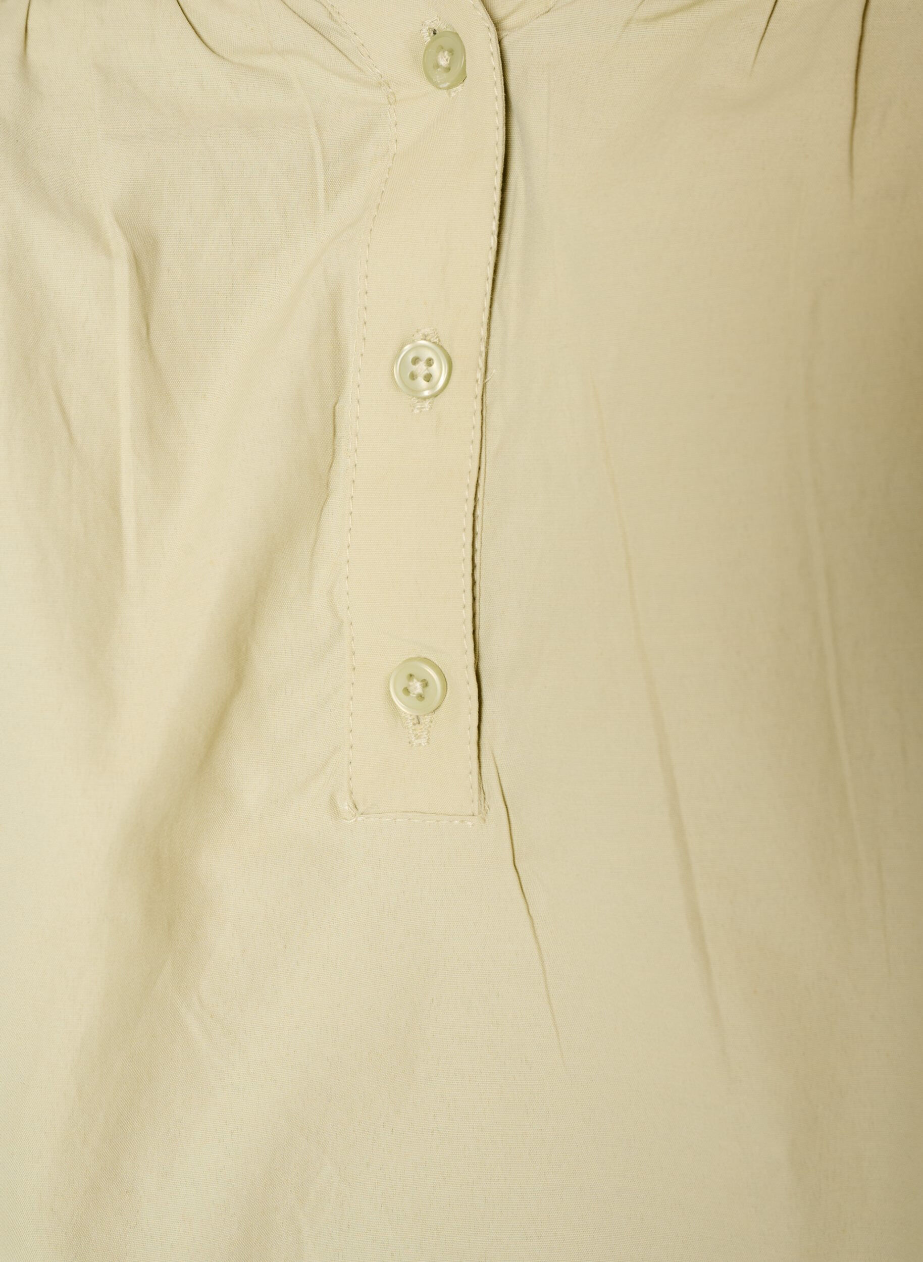 ZizziBluse med smock og 3/4-&aelig;rmer, Gr&oslash;n, Packshot image number 2