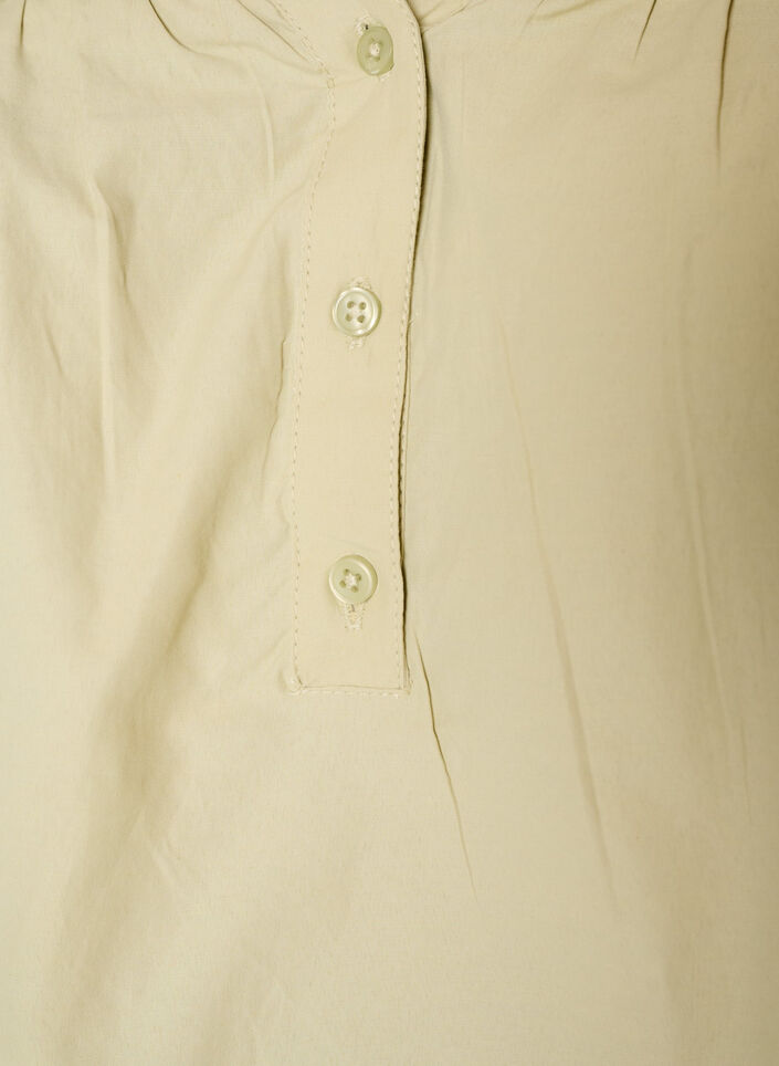 Bluse med smock og 3/4-&aelig;rmer, Gr&oslash;n, Packshot image number 2