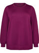 Lang&aelig;rmet jerseybluse med rund hals, Lilla, Packshot image number 0