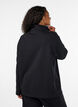 Sweatshirt med h&oslash;j krave og lynl&aring;s, Sort, Model image number 2