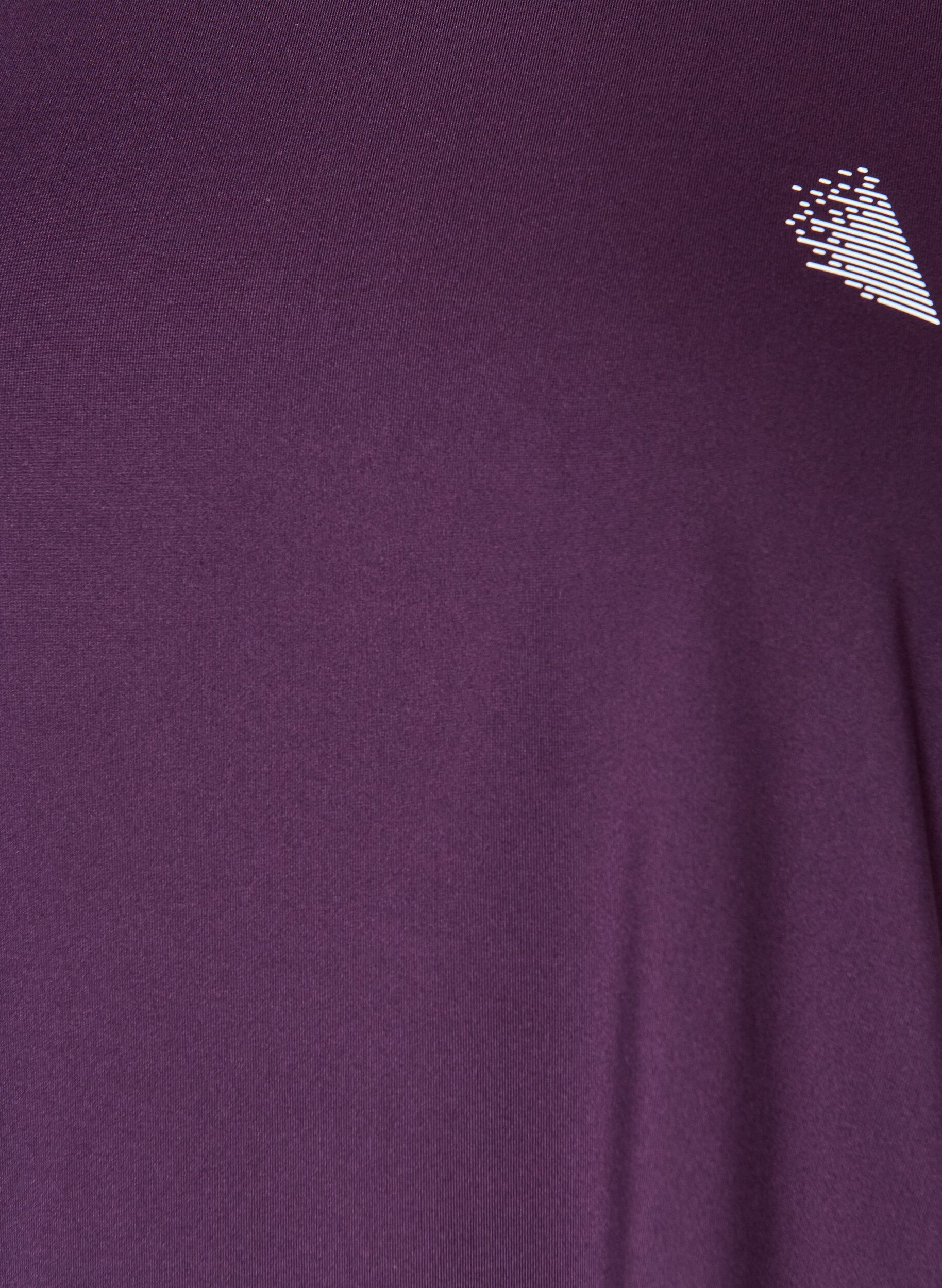 ZizziEnsfarvet tr&aelig;nings t-shirt, Lilla, Packshot image number 2