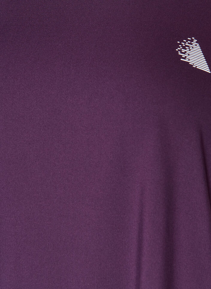 Ensfarvet tr&aelig;nings t-shirt, Lilla, Packshot image number 2