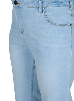7/8 jeans med rå kanter og høj talje, Super L.Blue Denim, Packshot image number 2