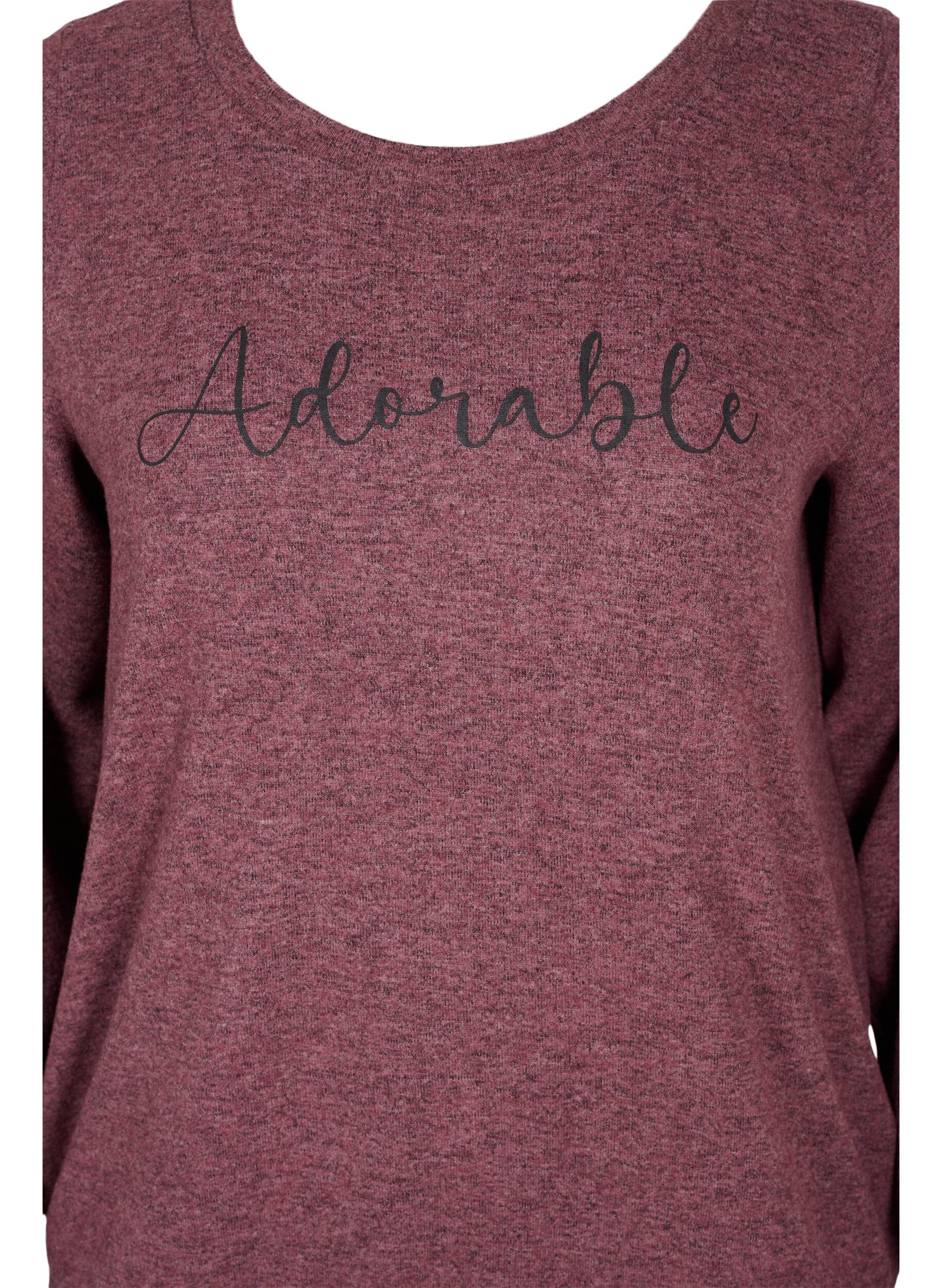 Zizzi Meleret bluse i viskosemix , Port Royal Mel, Packshot image number 2