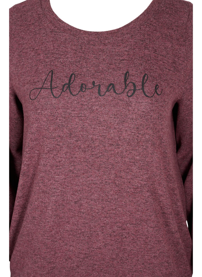 Meleret bluse i viskosemix , Port Royal Mel, Packshot image number 2