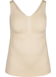 Shapewear top med brede stropper, Beige