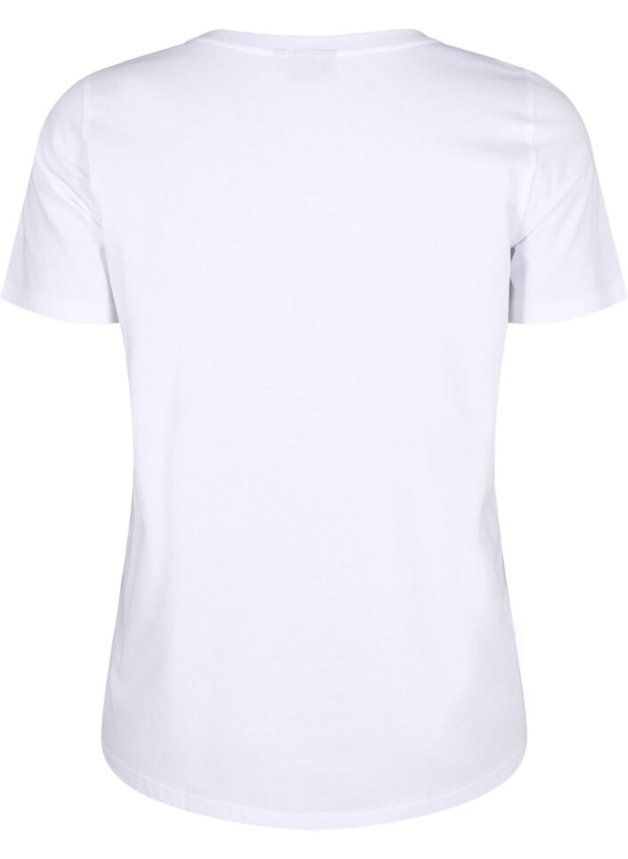 T-shirts med blomster motiv, Bright W. w. Flower, Packshot image number 1