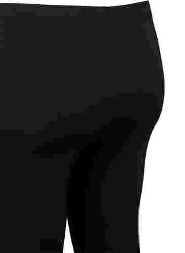 2-pak 3/4 leggings med blondekant, Black / Black, Packshot image number 2