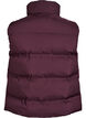 Kort puffervest med h&oslash;j krave, M&oslash;rk Bordeaux, Packshot image number 1