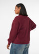 Ribstrikket cardigan med knapper, R&oslash;d, Model image number 2
