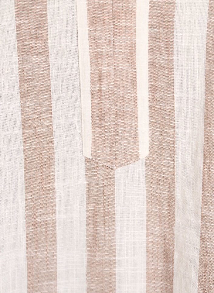 Tunika i bomuld med V-udsk&aelig;ring, Beige, Packshot image number 2