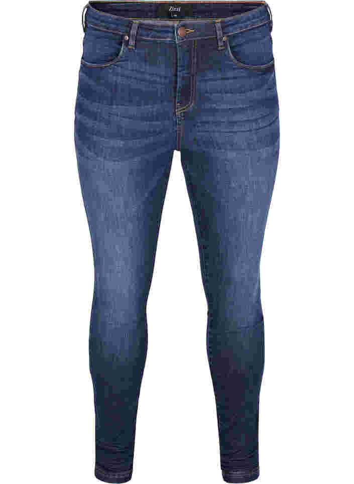 Super slim Amy jeans med høj talje, Dark blue