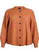 Ribstrikket cardigan med knapper, Orange, Packshot image number 0