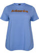T-shirt i &oslash;kologisk bomuld med frontmotiv, Bl&aring;, Packshot image number 0