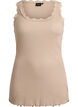 Top med blondekant, Beige, Packshot image number 0