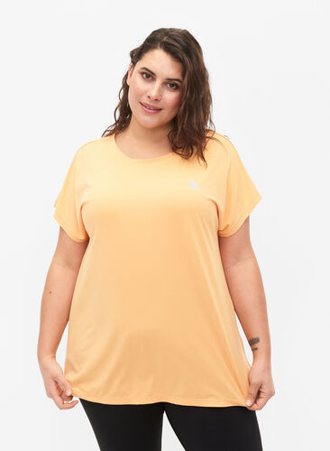 Kortærmet trænings t-shirt, Apricot Nectar, Model image number 0