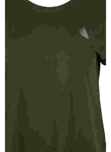Ensfarvet trænings t-shirt, Forest Night, Packshot image number 2