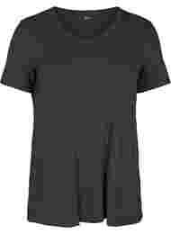 Kortærmet t-shirt med v-udskæring, Black