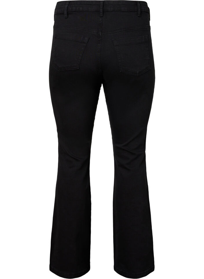 Ellen bootcut jeans med h&oslash;j talje, Sort, Packshot image number 1