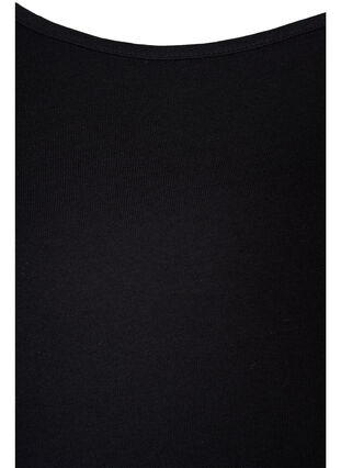 Bomuldstop med a-form, Black SOLID, Packshot image number 2
