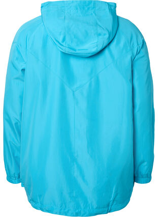 Kort jakke med hætte og justerbar bund, River Blue, Packshot image number 1