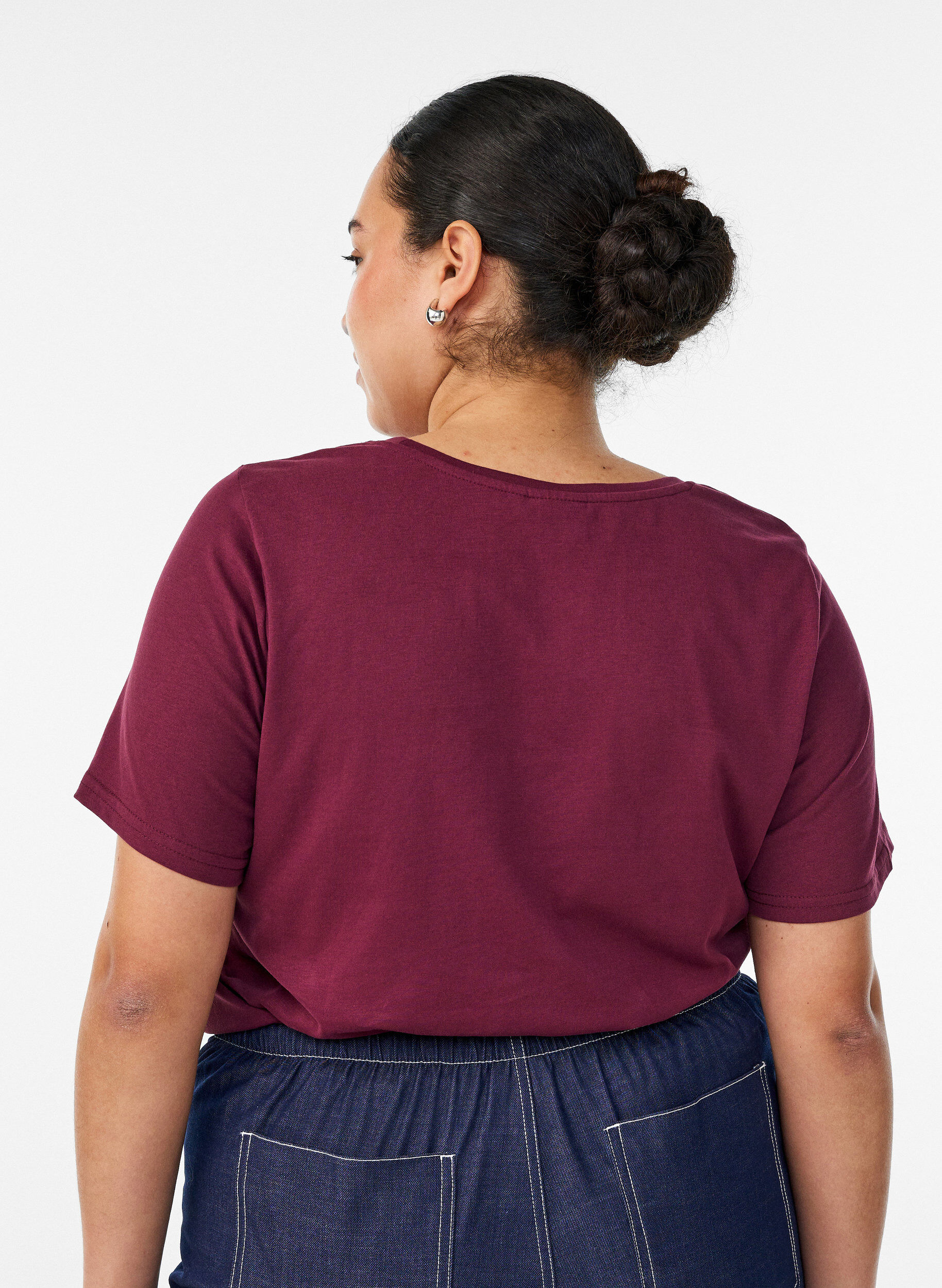 ZizziT-shirt med motiv, R&oslash;d, Model image number 2