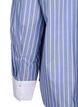 Stribet skjorte med kontrastmanchetter, Blå, Packshot image number 3