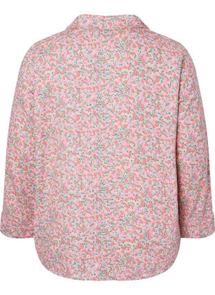 Bomulds natskjorte med blomsterprint, Powder Pink, Packshot image number 1