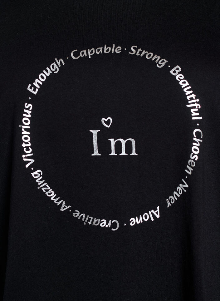 T-shirt med motiv, Sort, Packshot image number 2