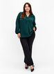 Ensfarvet bluse med v-hals, Scarab, Model image number 2