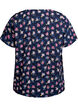 Kort&aelig;rmet bluse med tekstur, Bl&aring;, Packshot image number 1